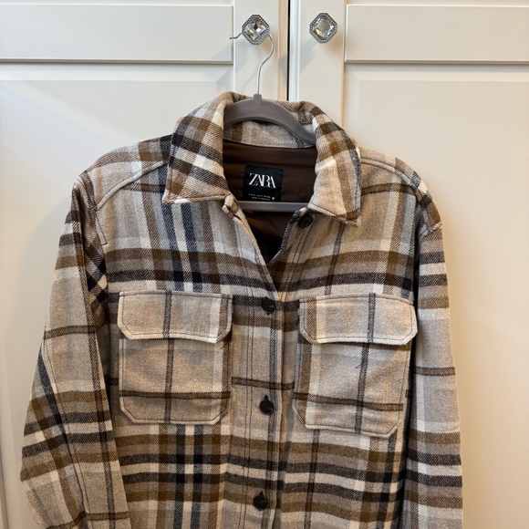 Zara Plaid Button-Up Jacket - Picture 3 of 3